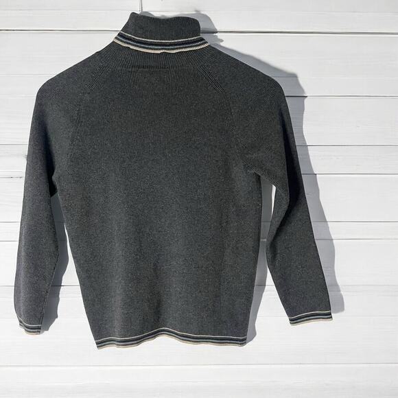 Banana Republic Turtle neck sweater-Gray with stripes -size M - Picture 2 of 9